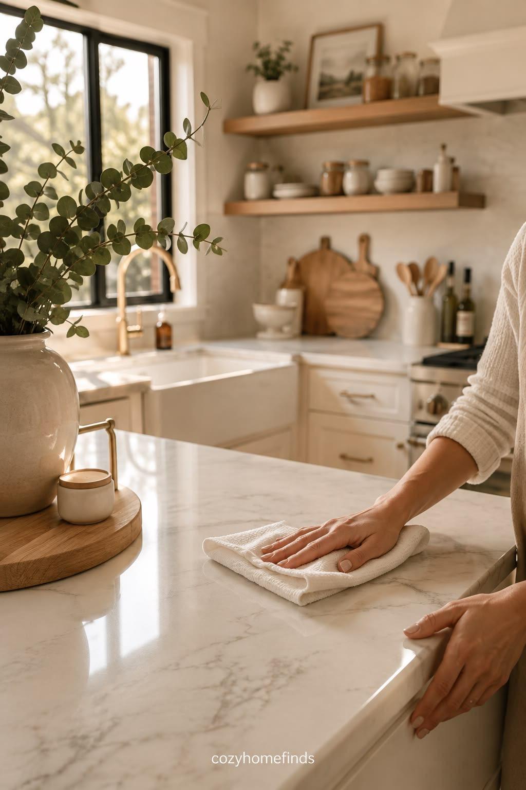 Cleaning professional at work in a home